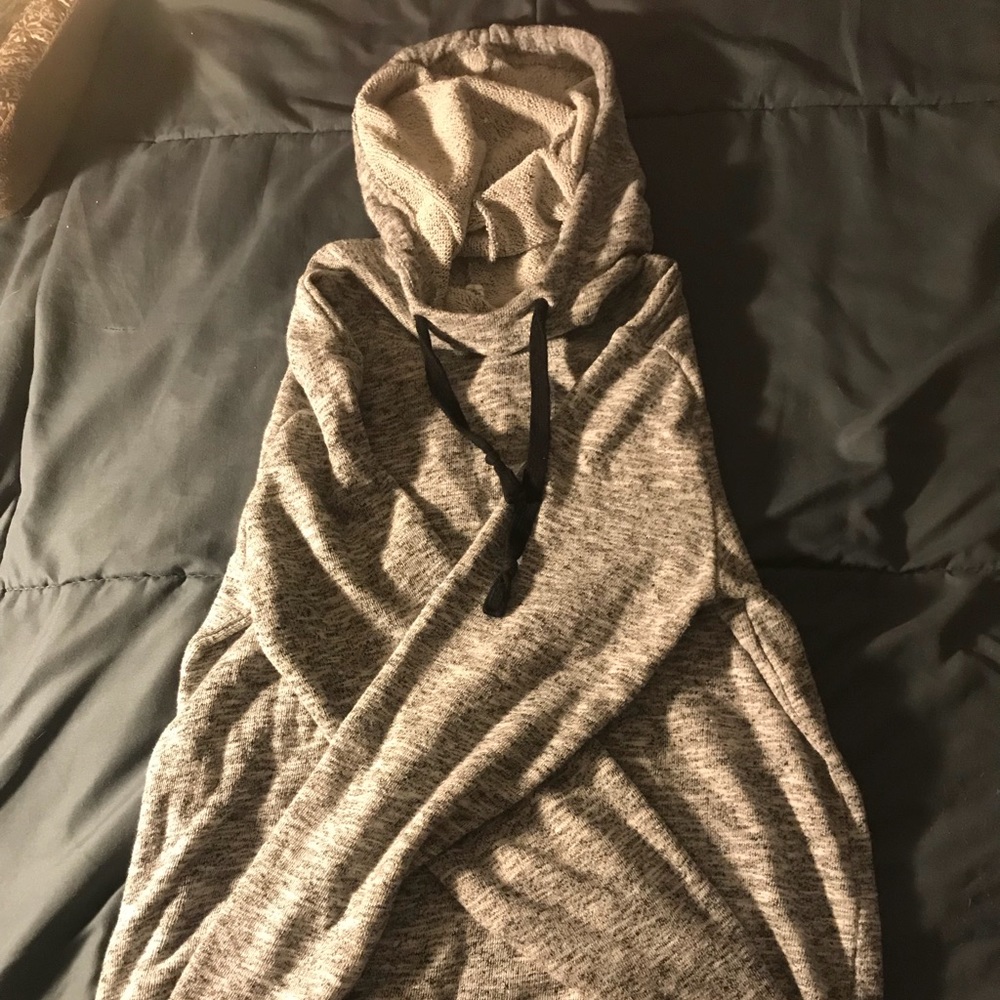 Casual heather grey hoodie